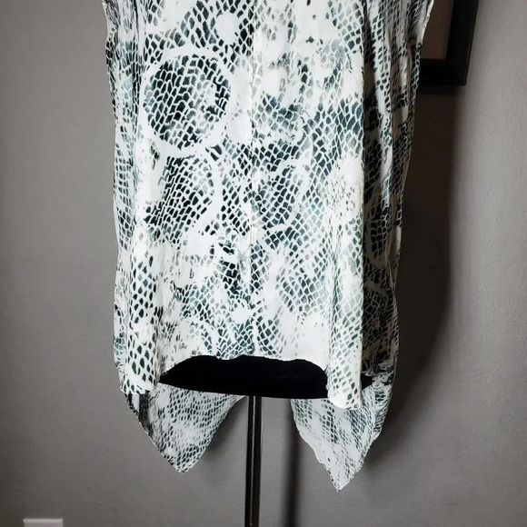 Rachel Rachel Roy Sleeveless Flowy Snakeskin Print High Low Blouse Sz S - Picture 4 of 12